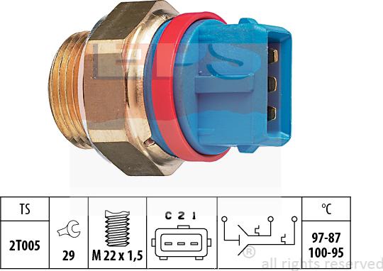 MDR EPS-1850 631 - Interrupteur de température, ventilateur de radiateur cwaw.fr