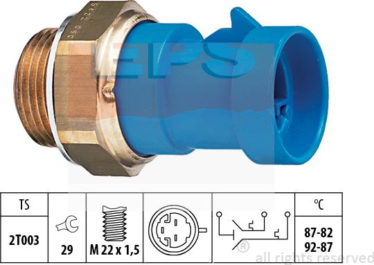 MDR EPS-1850 622 - Interrupteur de température, ventilateur de radiateur cwaw.fr