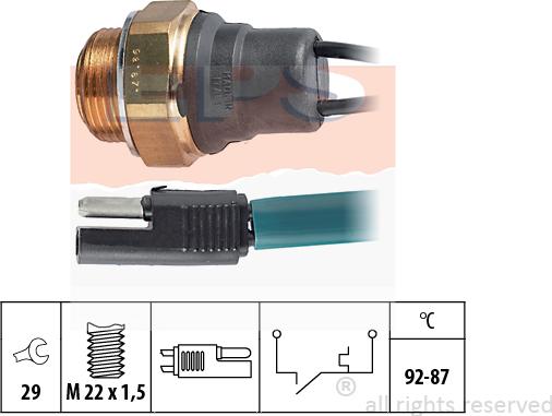 MDR EPS-1850 009 - Interrupteur de température, ventilateur de radiateur cwaw.fr