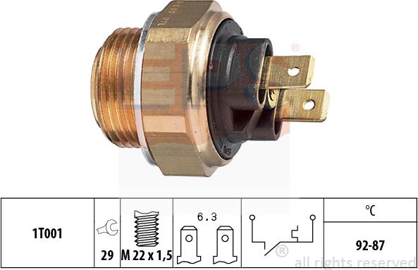 MDR EPS-1850 005 - Interrupteur de température, ventilateur de radiateur cwaw.fr