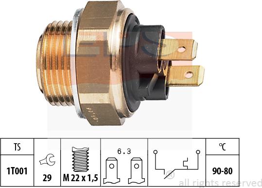 MDR EPS-1850 002 - Interrupteur de température, ventilateur de radiateur cwaw.fr