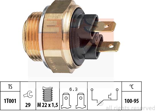 MDR EPS-1850 019 - Interrupteur de température, ventilateur de radiateur cwaw.fr