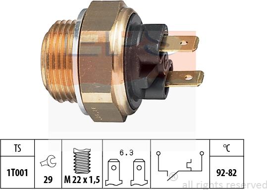 MDR EPS-1850 016 - Interrupteur de température, ventilateur de radiateur cwaw.fr