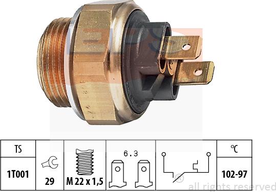 MDR EPS-1850 013 - Interrupteur de température, ventilateur de radiateur cwaw.fr