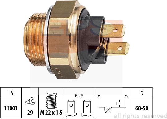 MDR EPS-1850 034 - Interrupteur de température, ventilateur de radiateur cwaw.fr