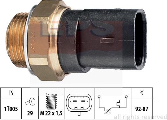 MDR EPS-1850 031 - Interrupteur de température, ventilateur de radiateur cwaw.fr