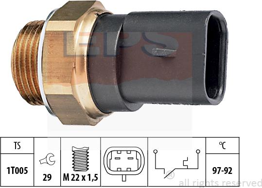 MDR EPS-1850 103 - Interrupteur de température, ventilateur de radiateur cwaw.fr