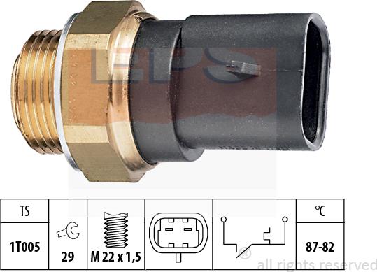 MDR EPS-1850 102 - Interrupteur de température, ventilateur de radiateur cwaw.fr