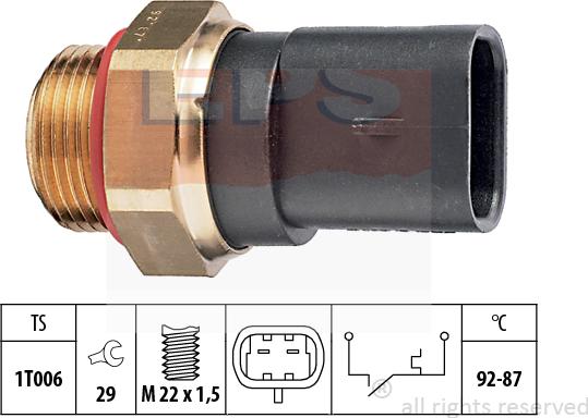 MDR EPS-1850 187 - Interrupteur de température, ventilateur de radiateur cwaw.fr