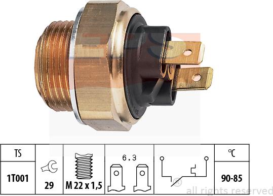 MDR EPS-1850 134 - Interrupteur de température, ventilateur de radiateur cwaw.fr