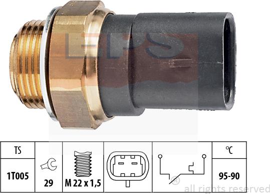 MDR EPS-1850 136 - Interrupteur de température, ventilateur de radiateur cwaw.fr