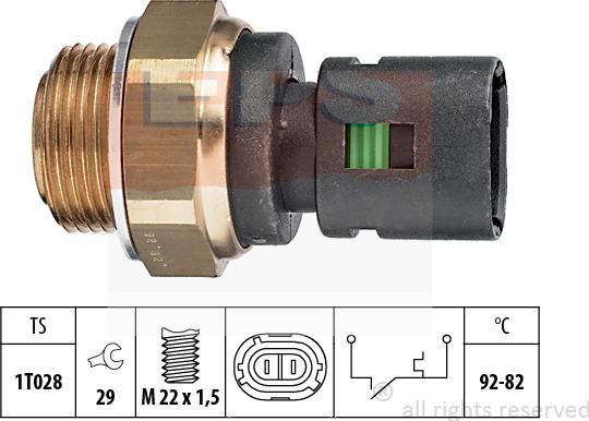 MDR EPS-1850 128 - Interrupteur de température, ventilateur de radiateur cwaw.fr