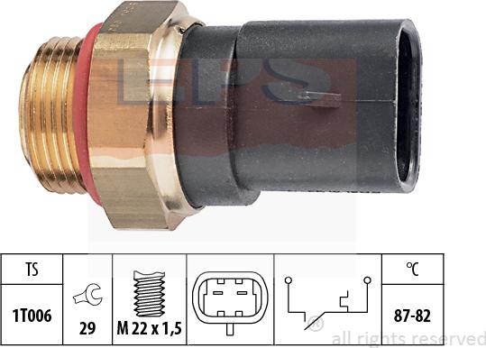 MDR EPS-1850 230 - Interrupteur de température, ventilateur de radiateur cwaw.fr