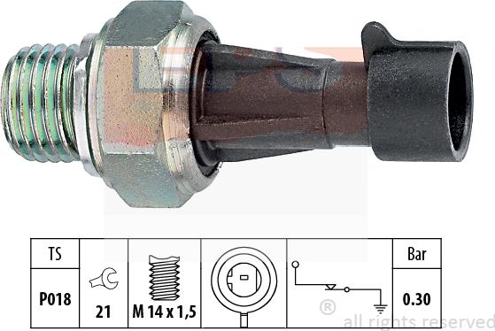 MDR EPS-1800 096 - Capteur, pression d'huile cwaw.fr