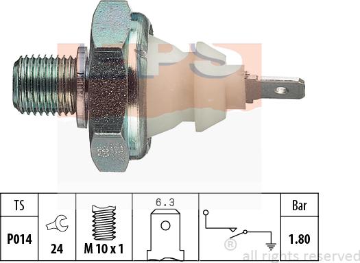 MDR EPS-1800 045 - Capteur, pression d'huile cwaw.fr