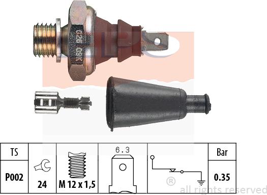 MDR EPS-1800 060 - Capteur, pression d'huile cwaw.fr