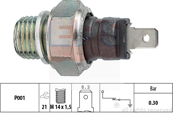 MDR EPS-1800 005 - Capteur, pression d'huile cwaw.fr