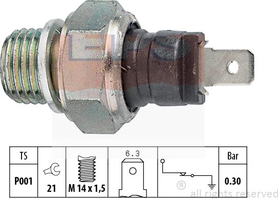 MDR EPS-1800 000 - Capteur, pression d'huile cwaw.fr