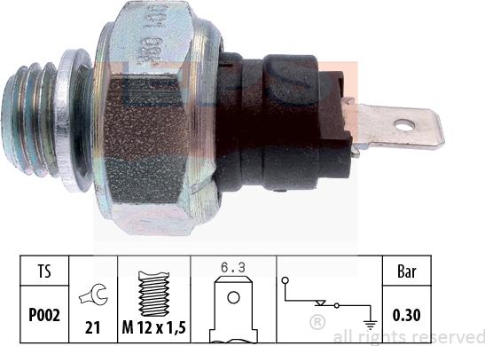 MDR EPS-1800 001 - Capteur, pression d'huile cwaw.fr