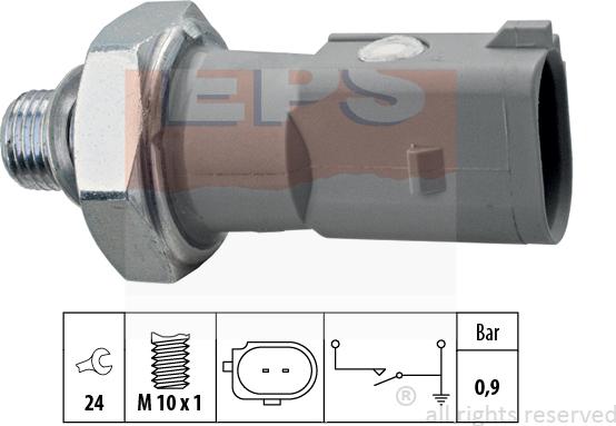 MDR EPS-1800 197 - Capteur, pression d'huile cwaw.fr