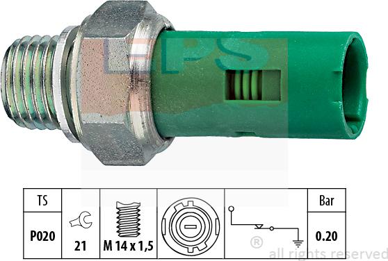 MDR EPS-1800 131 - Capteur, pression d'huile cwaw.fr