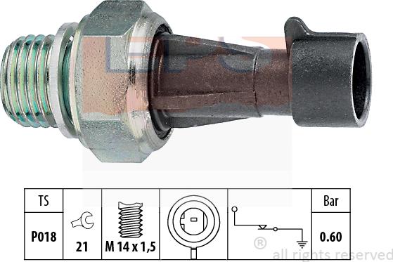 MDR EPS-1800 129 - Capteur, pression d'huile cwaw.fr