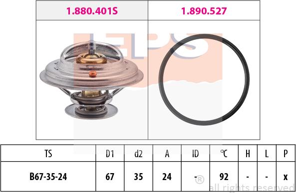 MDR EPS-1880 401 - Thermostat d'eau cwaw.fr