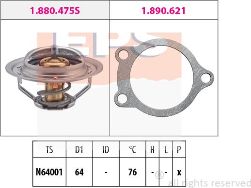 MDR EPS-1880 475 - Thermostat d'eau cwaw.fr