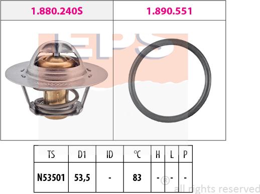 MDR EPS-1880 654 - Thermostat d'eau cwaw.fr