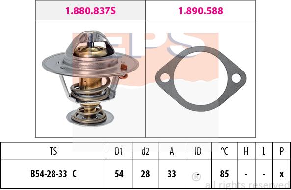 MDR EPS-1880 837 - Thermostat d'eau cwaw.fr