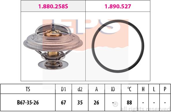 MDR EPS-1880 258 - Thermostat d'eau cwaw.fr