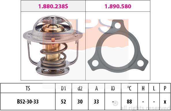 MDR EPS-1880 238 - Thermostat d'eau cwaw.fr