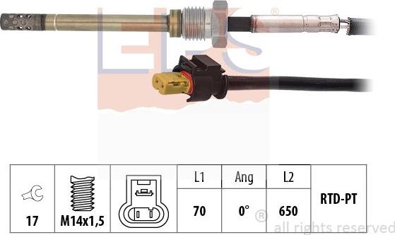 MDR EPS-1220 069 - Capteur, température des gaz cwaw.fr