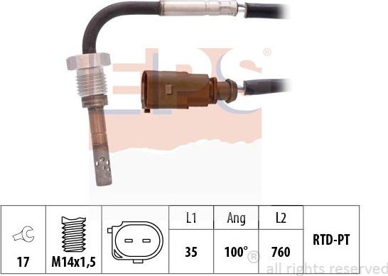 MDR EPS-1220 002 - Capteur, température des gaz cwaw.fr