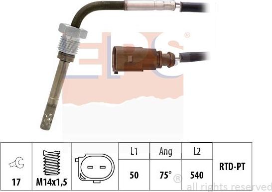 MDR EPS-1220 018 - Capteur, température des gaz cwaw.fr