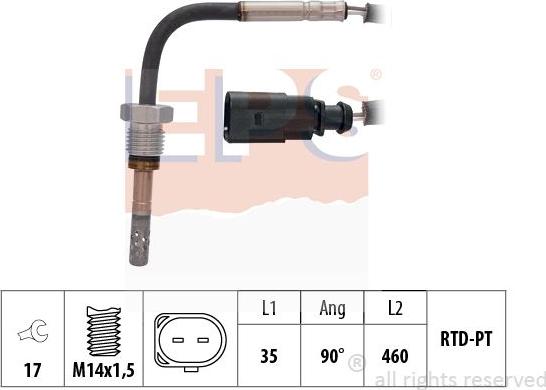 MDR EPS-1220 036 - Capteur, température des gaz cwaw.fr