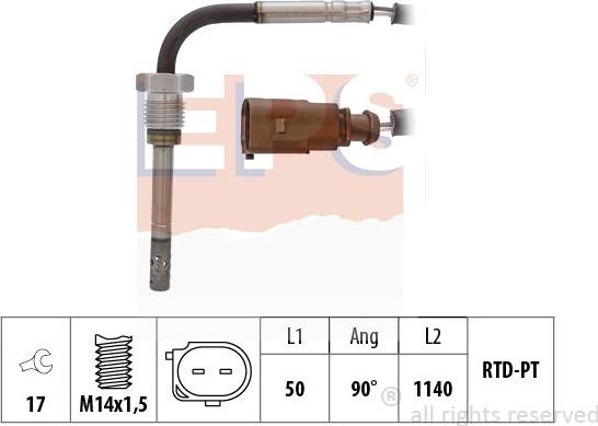 MDR EPS-1220 198 - Capteur, température des gaz cwaw.fr