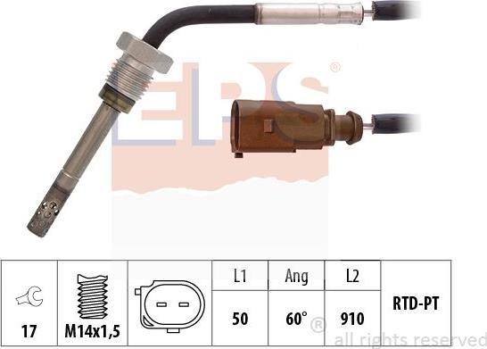 MDR EPS-1220 140 - Capteur, température des gaz cwaw.fr