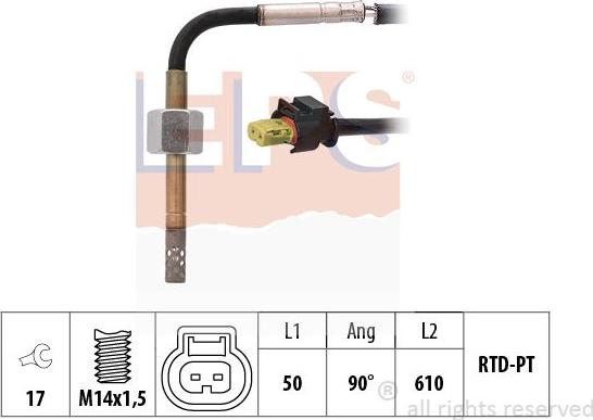 MDR EPS-1220 338 - Capteur, température des gaz cwaw.fr