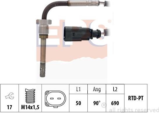 MDR EPS-1220 290 - Capteur, température des gaz cwaw.fr