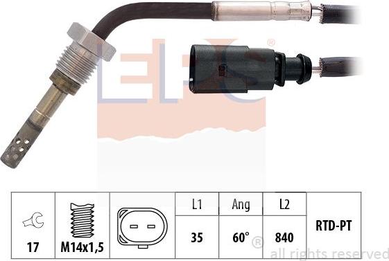 MDR EPS-1220 205 - Capteur, température des gaz cwaw.fr