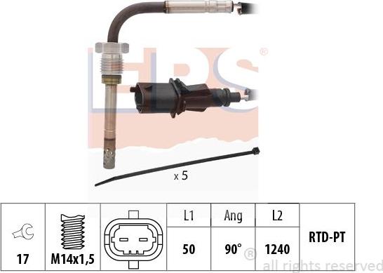 MDR EPS-1220 213 - Capteur, température des gaz cwaw.fr