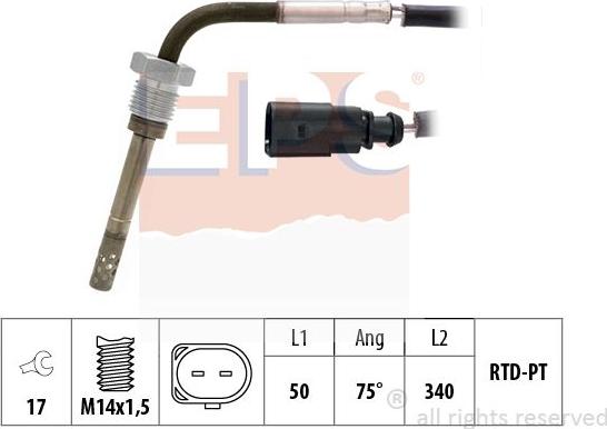 MDR EPS-1220 283 - Capteur, température des gaz cwaw.fr