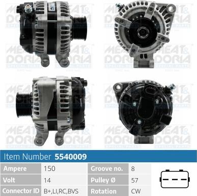 Meat & Doria 5540009 - Alternateur cwaw.fr