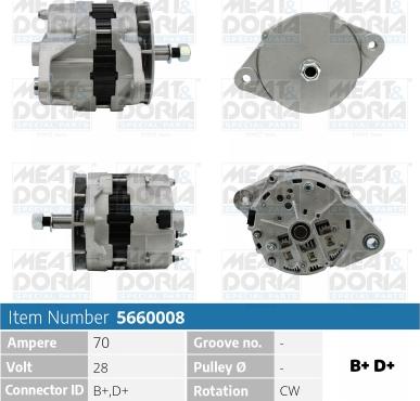 Meat & Doria 5660008 - Alternateur cwaw.fr