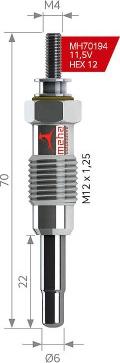 MEHA AUTOMOTIVE MH70194 - Bougie de préchauffage cwaw.fr