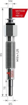 MEHA AUTOMOTIVE MH70248 - Bougie de préchauffage cwaw.fr