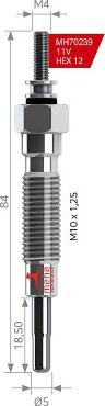 MEHA AUTOMOTIVE MH70239 - Bougie de préchauffage cwaw.fr