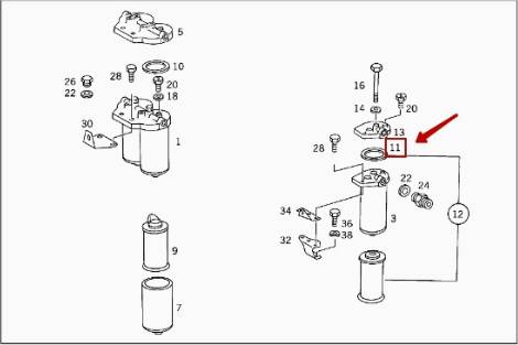 Mercedes-Benz A 000 477 35 80 - Joint d'étanchéité, filtre de carburant cwaw.fr