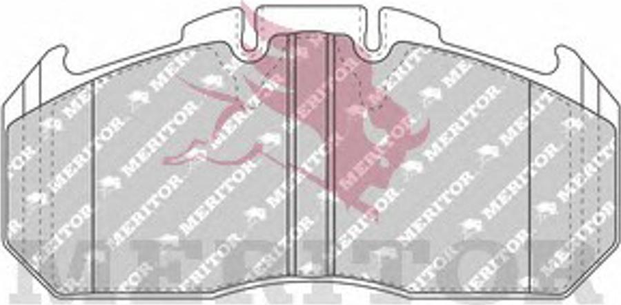 Meritor MDP1404 - Kit de plaquettes de frein, frein à disque cwaw.fr